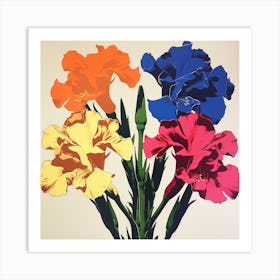 Gladiolus 1 Pop Art Illustration Square Art Print