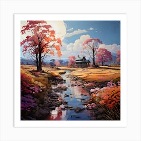 Autumn Landscape Painting Art Print