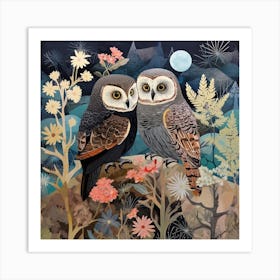 Bird In Nature Owl 4 Art Print