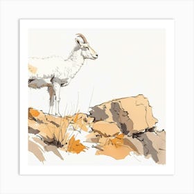 Mountain Goat Art Print