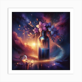 Flower In A Bottle Art Print