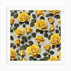 Yellow Roses 6 Art Print