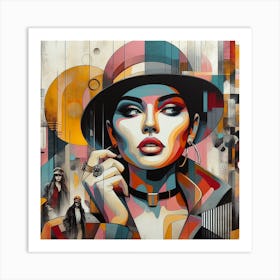 Lady In Hat Art Print