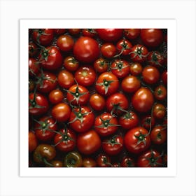 Frame Created From Tomatos On Edges And Nothing In Middle Haze Ultra Detailed Film Photography L Art Print