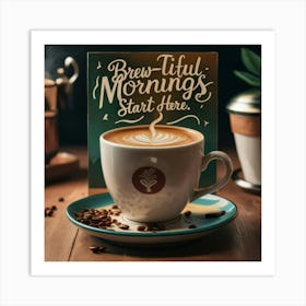 Brewtiful Mornings 1 Art Print