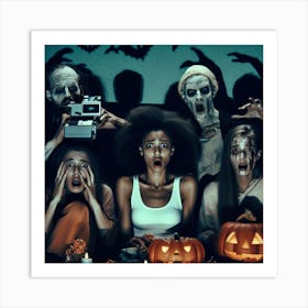 Scary Halloween Party 1 Art Print