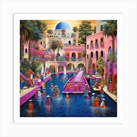 Fountains Of The Medina Art Print