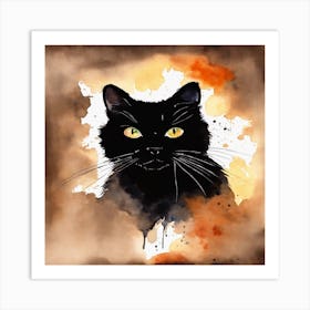 Black Cat Art Print