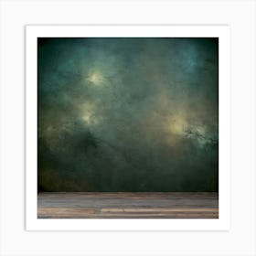 Dark Room With Wooden Floor Art Print