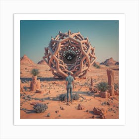 Man In The Desert 204 Art Print