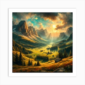 Landscape Painting 173 Art Print