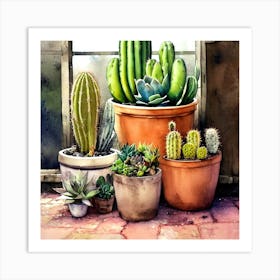 Cacti And Succulents 10 Art Print