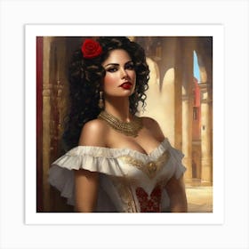 Mexican Beauty Portrait 10 Art Print