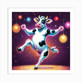 Dancing Cow Art Print