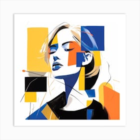 Abstract Portrait Of A Woman 1 Art Print