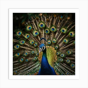 Peacock paintings art print Art Print