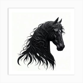 Black Horse 3 Art Print