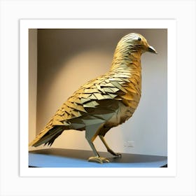 Origami Pigeon 1 Art Print