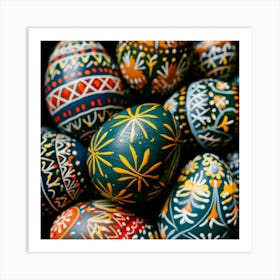 Colorful Easter Eggs 2 Art Print