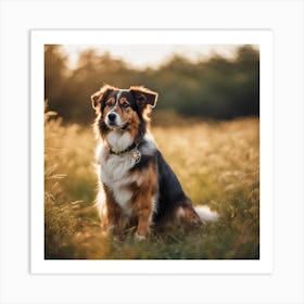 Australian Shepherd Dog Art Print