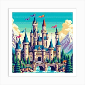 8-bit fantasy castle 2 Art Print