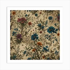 Floral Wallpaper 5 Art Print