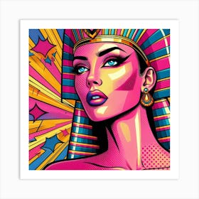 Pop Egyptian Rouda Galaxy Art Print