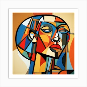 Cubism Tanzanian Woman 01 Art Print