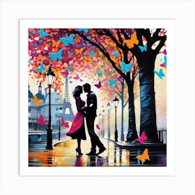 Paris In The Rain 1 Art Print