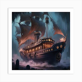 Leonardo Phoenix A Bewitchingly Haunting Gothic Temporal Trawl 1 Art Print