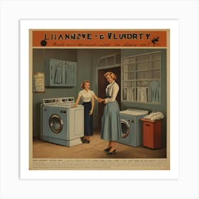 Default Default Vintage And Retro Laundry Advertising Aestethi 0 Art Print