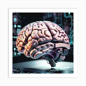 Artificial Intelligence Brain 3 Art Print