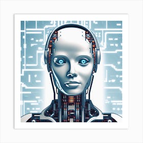 Portrait Of A Robot 36 Art Print