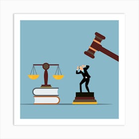 Illustration Of A Judge Art Print