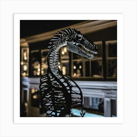 T-Rex Skeleton Art Print