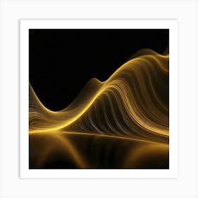 Abstract Wave - Wave Stock Videos & Royalty-Free Footage 4 Art Print