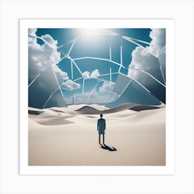 Man In The Desert 123 Art Print