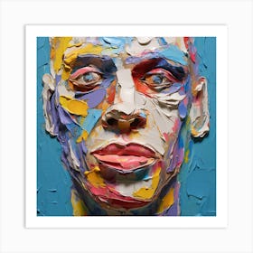 Man'S Face Art Print