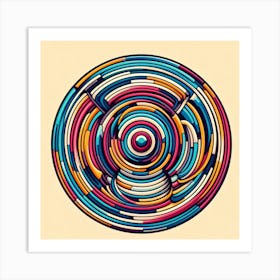 Abstract Circles 1 Art Print