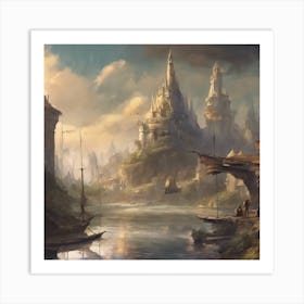 Fantasy City 92 Art Print