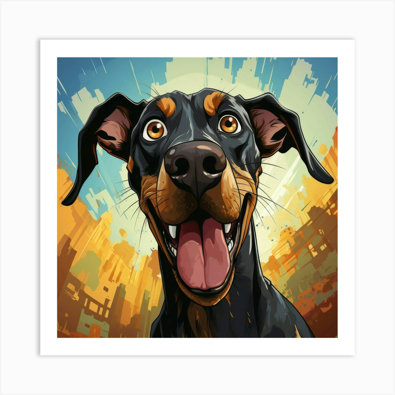 Doberman 1 Art Print by Aloke Design