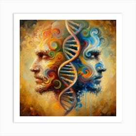 DNA twisted Art Print