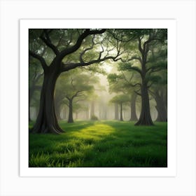 Forest In The Morning Art Print