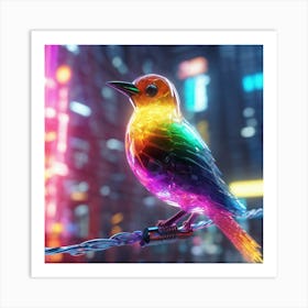 646491 A Colorful Bird Made Of Translucent Crystal Perche Xl 1024 V1 0 Art Print