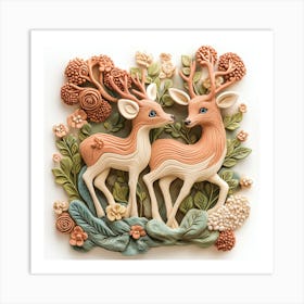 Deer In The Woods 8 Art Print