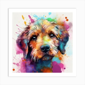 Colorful Dog Painting Art Print