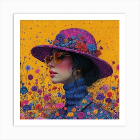 Girl In A Hat 1 Art Print