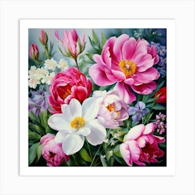 Peonies 1 Art Print