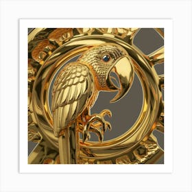 Golden Parrot Art Print