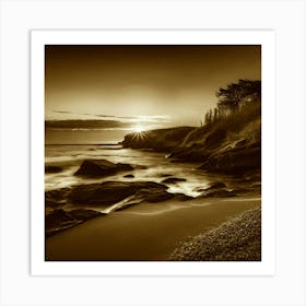 Sunset At The Beach 667 Art Print